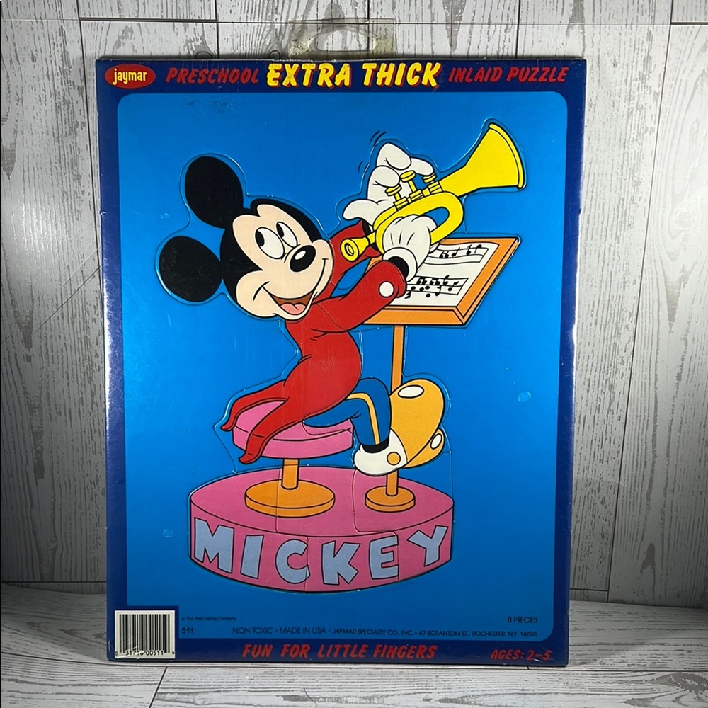NWOT Vintage Disney Mickey Mouse Puzzle with Extra Thick Pieces for Preshool
